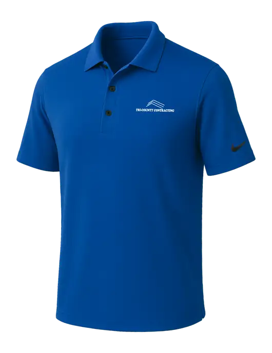 NIKE Dark Royal Dri-Fit Micro Pique Polo w/Tri-County Logo