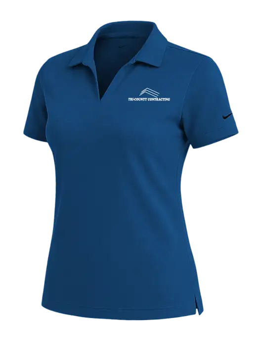 NIKE Dark Royal Womens Dri-Fit Micro Pique Polo w/Tri-County Logo