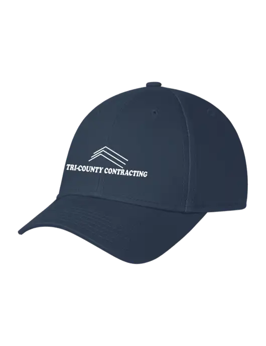 Navy Structured Cap Hook & Loop w/Tri-County Logo