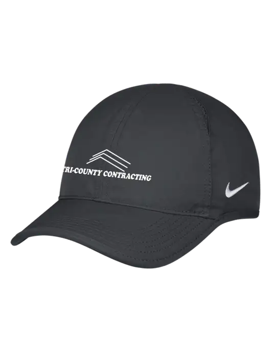 Nike Charcoal Featherlight Cap w/Tri-County Logo