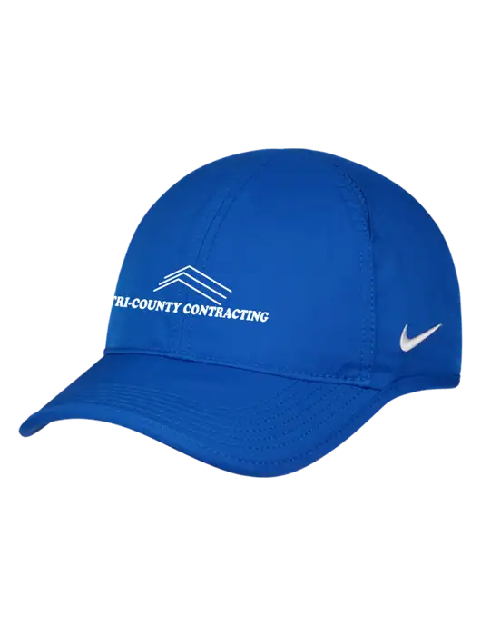Nike Royal Featherlight Cap w/Tri-County Logo