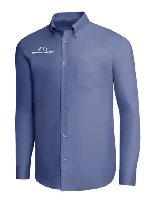 Brooks Brothers Light Navy Wrinkle-Free Stretch Pinpoint Shirt w/Tri-County Logo