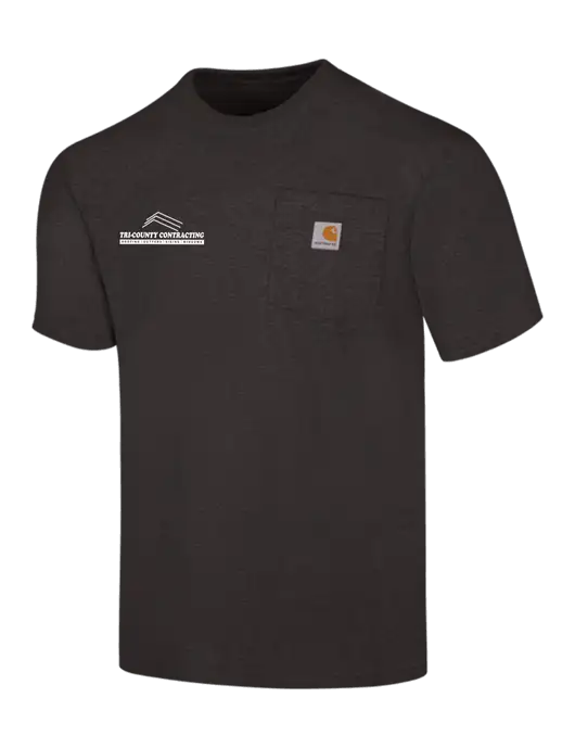 Carhartt Workwear Charcoal Heather Pocket Short Sleeve T-Shirt w/Tri-County Logo