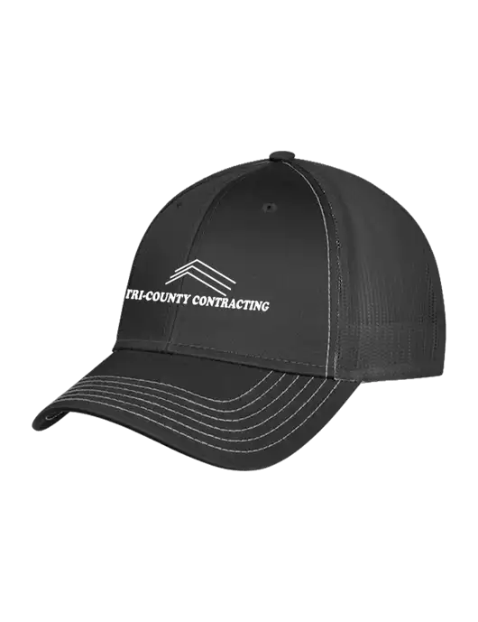 Charcoal Grey Mesh Trucker Cap Snap Back w/Tri-County Logo
