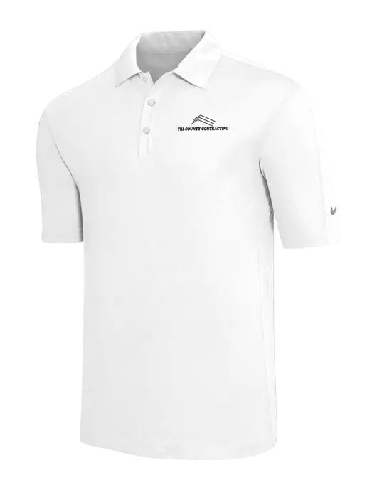 Nike White Tech Sport Dri-FIT Polo w/Tri-County Logo