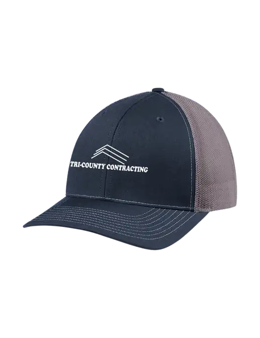 Richardson Adjustable Snapback Original 112 Trucker Cap Navy w/Charcoal Mesh w/Tri-County Logo