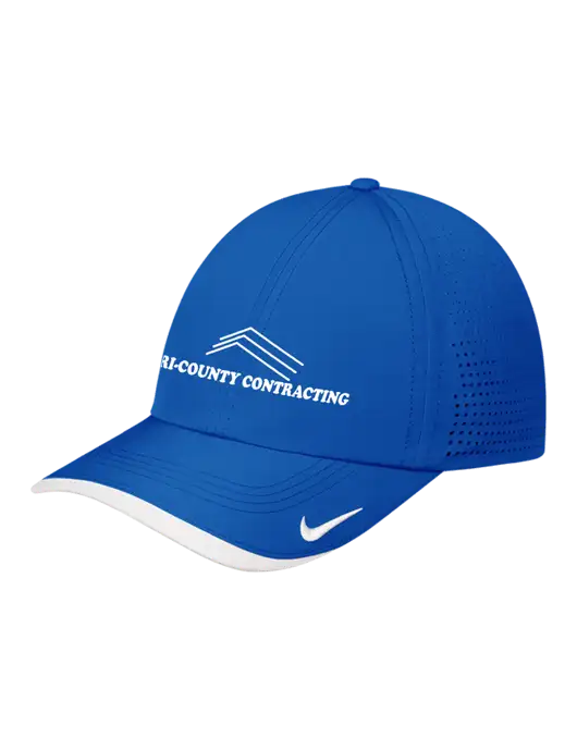 Nike Royal/White Dri-FIT Perforated Performance Cap w/Tri-County Logo