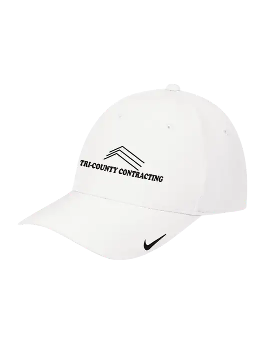 Nike White Dri-FIT Legacy Cap w/Tri-County Logo