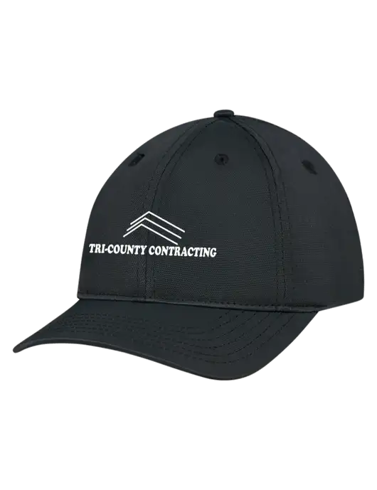 Black Nylon Twill Performance Cap w/Tri-County Logo