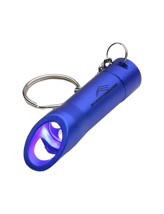 Royal Pocket LED Flashlight with Bottle Opener & Keychain w/Tri-County Logo