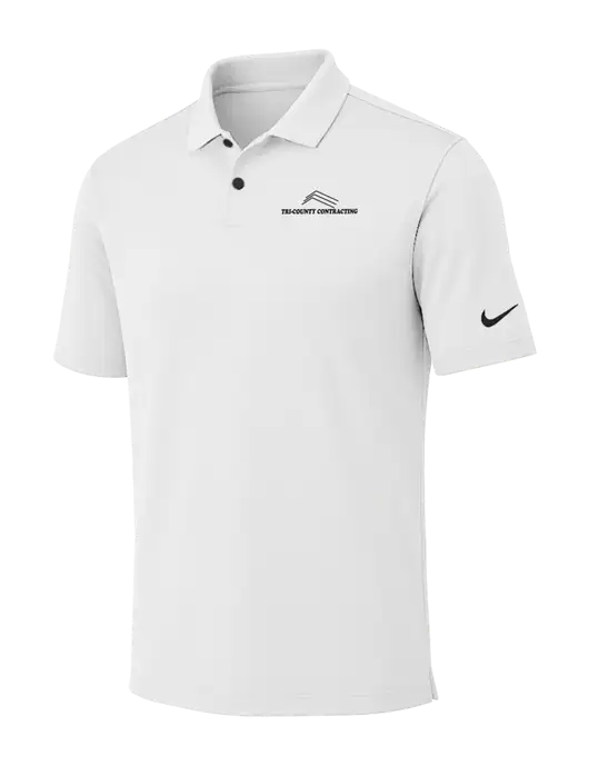 Nike White Dri-FIT Vapor Polo w/Tri-County Logo