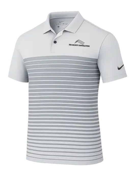 Nike Light Grey Dri-FIT Vapor Block Polo w/Tri-County Logo