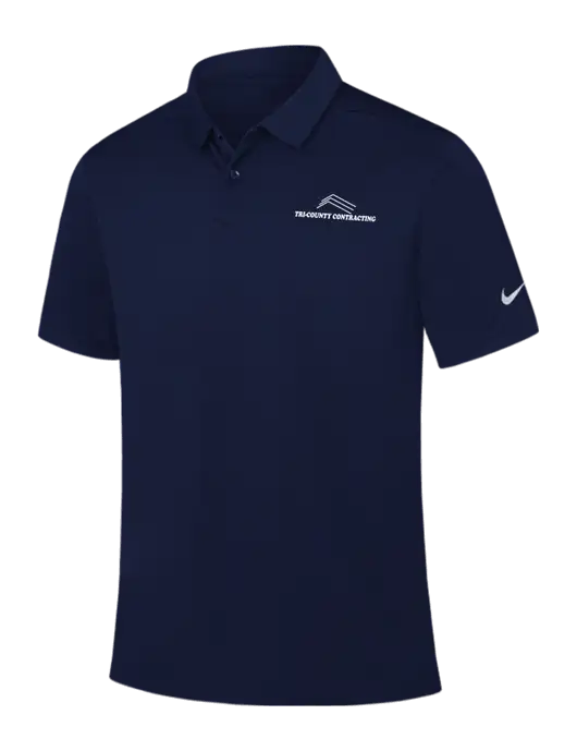 Nike Navy Dry Essential Solid Polo w/Tri-County Logo
