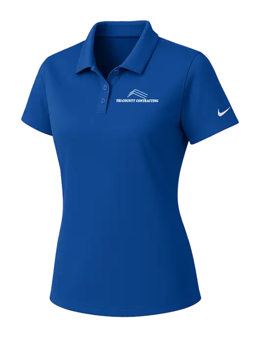Nike Womens Dark Royal Dry Essential Solid Polo w/Tri-County Logo