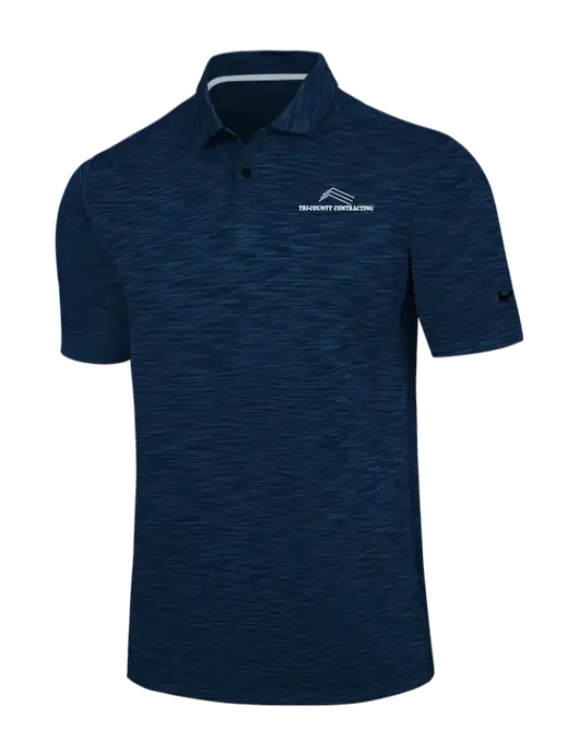 Nike Navy Dri-FIT Vapor Space Dyed Polo w/Tri-County Logo