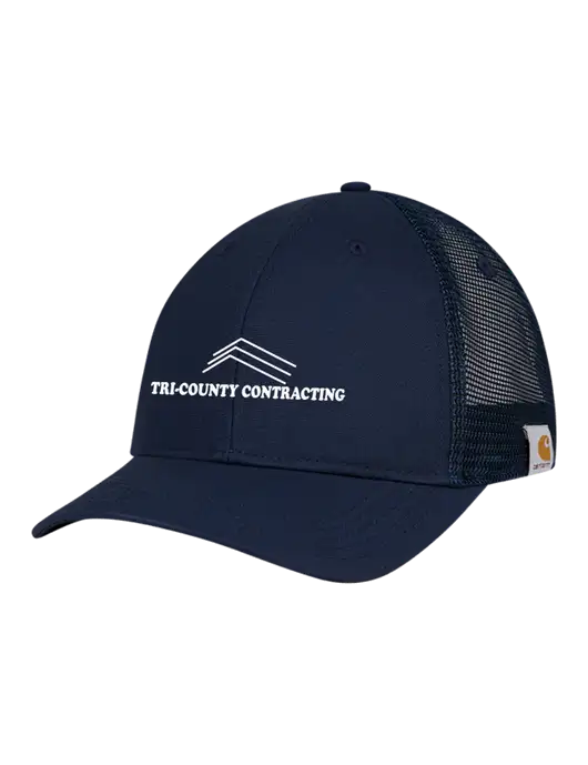 Carhartt Navy Trucker Rugged Pro Series Cap w/Tri-County Logo