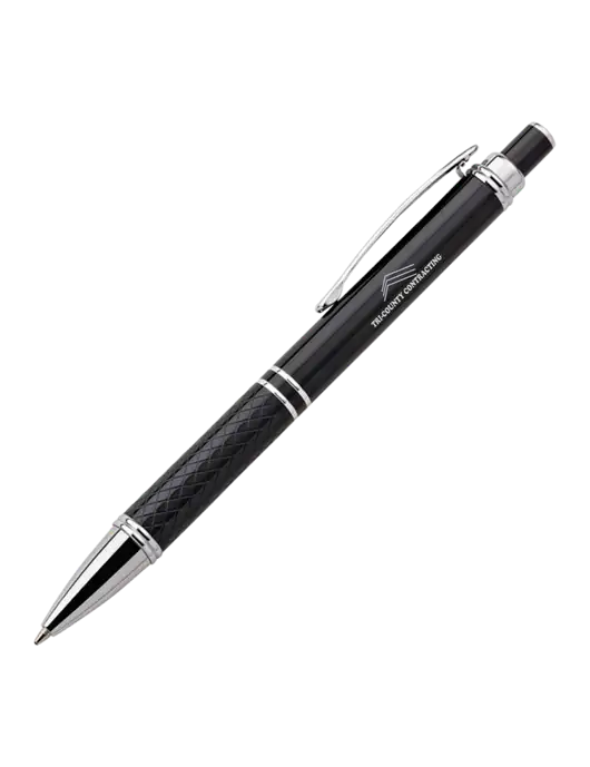 Black Stellar Scribe Pen - Black Ink w/Tri-County Logo