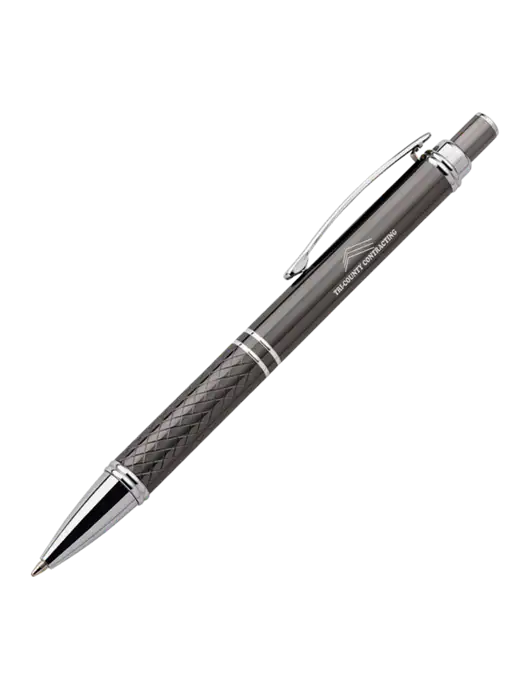 Dark Grey Stellar Scribe Pen - Black Ink w/Tri-County Logo