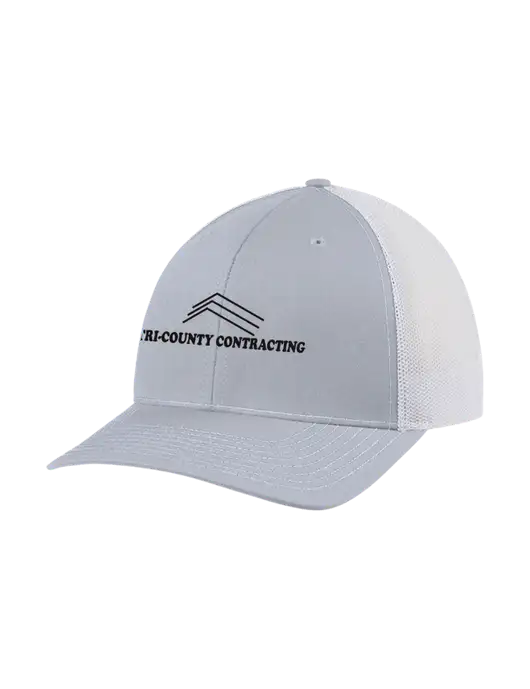 Richardson Adjustable Snapback Original 112 Trucker Cap Light Heather Grey w/White Mesh w/Tri-County Logo