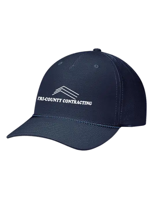 Richardson Laser Perf Performance Dark Navy/Navy-Grey-Blue Rope Cap w/Tri-County Logo