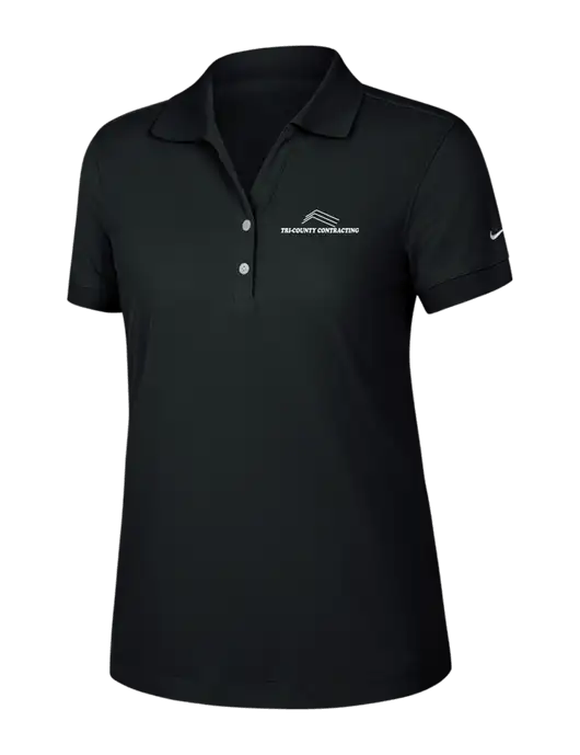 Nike Womens Dri-FIT Classic Black Polo w/Tri-County Logo