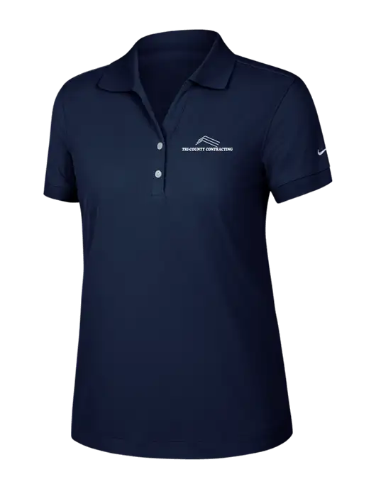 Nike Womens Dri-FIT Classic Dark Navy Polo w/Tri-County Logo