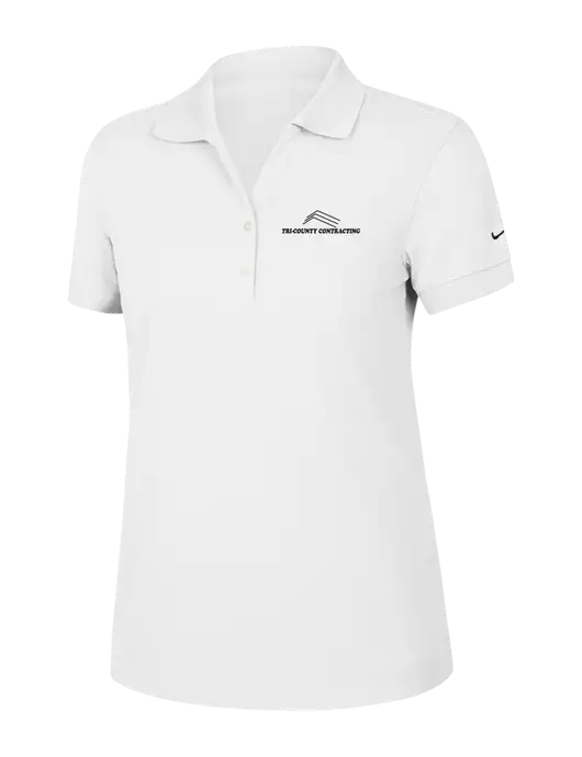 Nike Womens Dri-FIT Classic White Polo w/Tri-County Logo