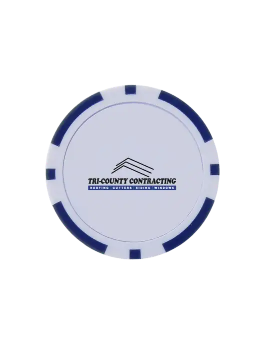 Dark Royal Poker Chip Ball Marker w/Tri-County Logo