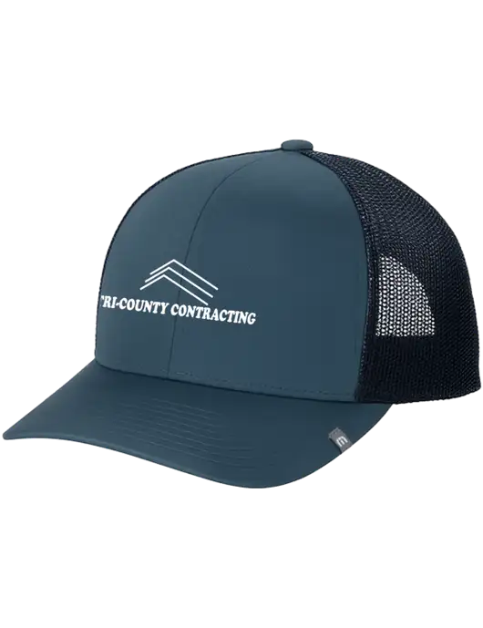 TravisMathew Dark Slate Blue Cruz Trucker Cap w/Tri-County Logo