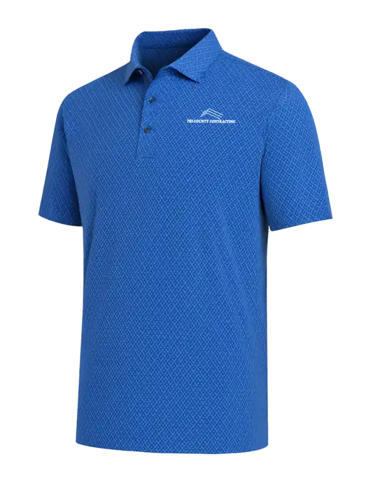 Callaway All-Over Stitched Royal Chev Polo  w/Tri-County Logo