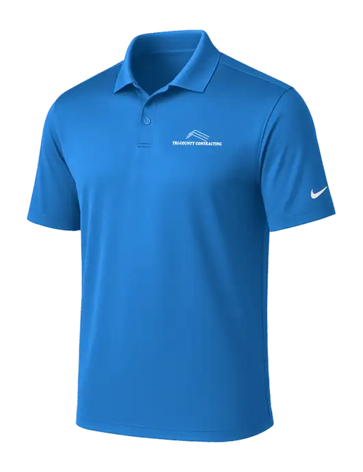NIKE Light Royal Victory Solid Polo w/Tri-County Logo
