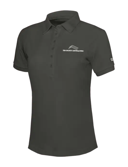 OGIO Womens Dark Grey Jewel Polo w/Tri-County Logo