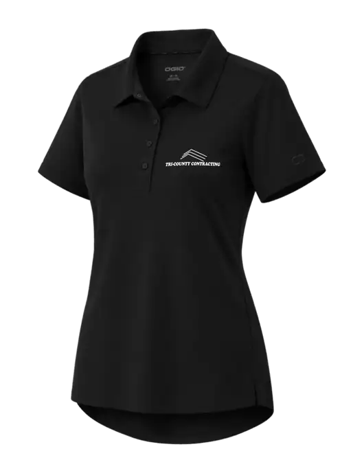 OGIO Womens Envision Black Polo w/Tri-County Logo
