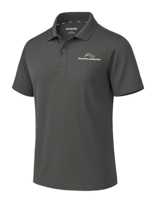 OGIO Envision Dark Medium Grey Polo w/Tri-County Logo