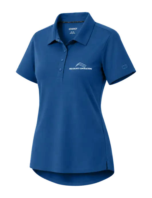 OGIO Womens Envision Light Navy Polo w/Tri-County Logo