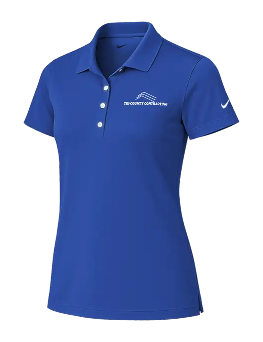Nike Womens Royal Tech Basic Dri-FIT Polo
 w/Tri-County Logo