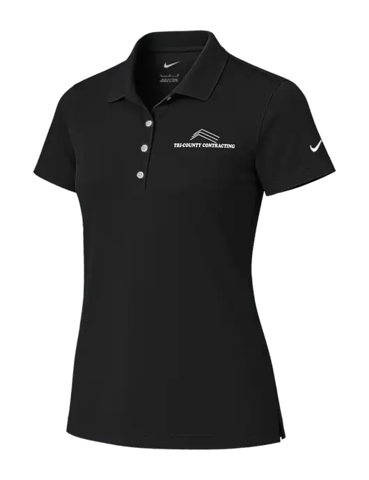 Nike Womens Black Tech Basic Dri-FIT Polo
 w/Tri-County Logo