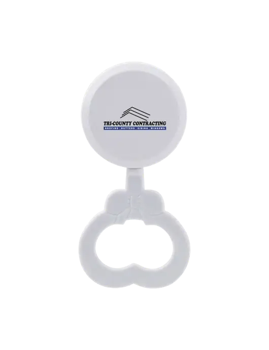 White Baby Rattle w/Tri-County Logo