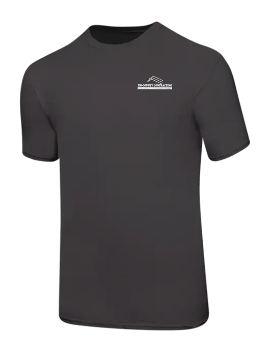 Ring Spun Charcoal 4.5 oz T-Shirt w/Tri-County Logo