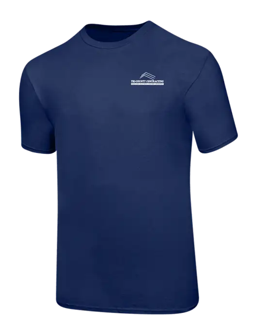 Ring Spun Navy 4.5 oz T-Shirt w/Tri-County Logo