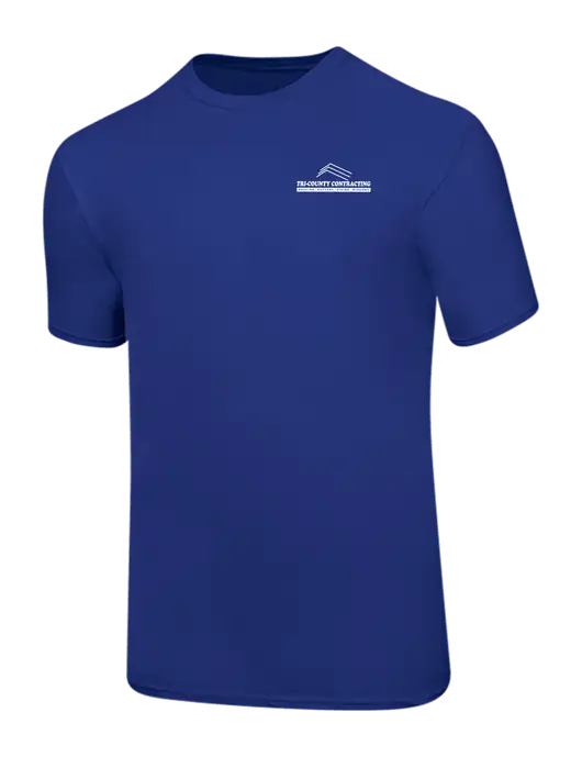 Ring Spun Royal 4.5 oz T-Shirt w/Tri-County Logo