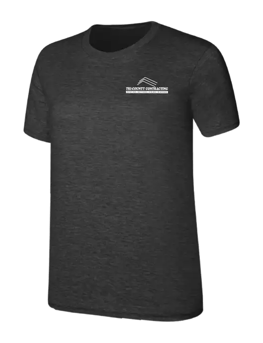 Womens Ring Spun Dark Heather Grey 4.5 oz T-Shirt w/Tri-County Logo