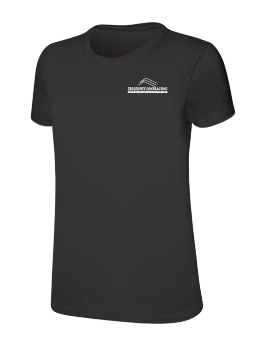 Womens Ring Spun Charcoal 4.5 oz T-Shirt w/Tri-County Logo