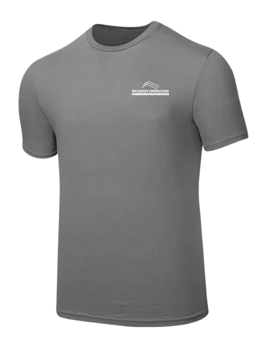 Seriously Soft Medium Grey T-Shirt w/Tri-County Logo