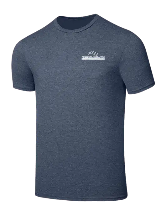 Seriously Soft Heathered Navy T-Shirt w/Tri-County Logo