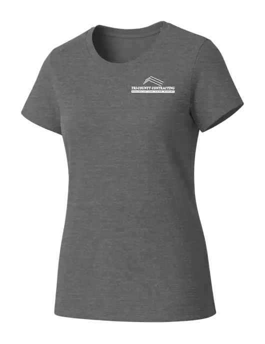 Womens Seriously Soft Grey Frost T-Shirt w/Tri-County Logo