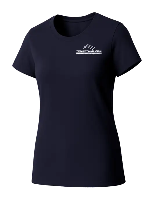 Womens Seriously Soft New Navy T-Shirt w/Tri-County Logo