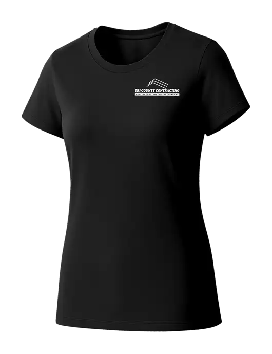Womens Seriously Soft Black T-Shirt w/Tri-County Logo