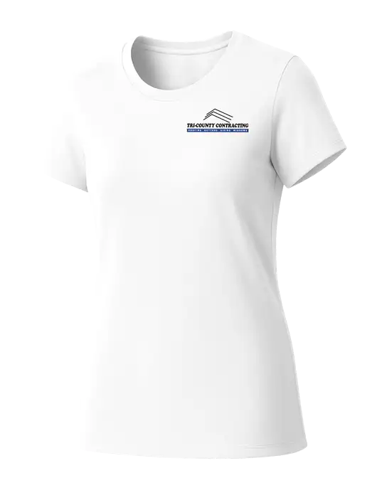 Womens Seriously Soft White T-Shirt w/Tri-County Logo