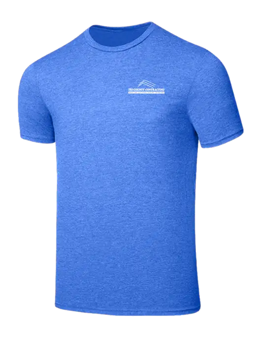 Seriously Soft Heathered Royal T-Shirt w/Tri-County Logo